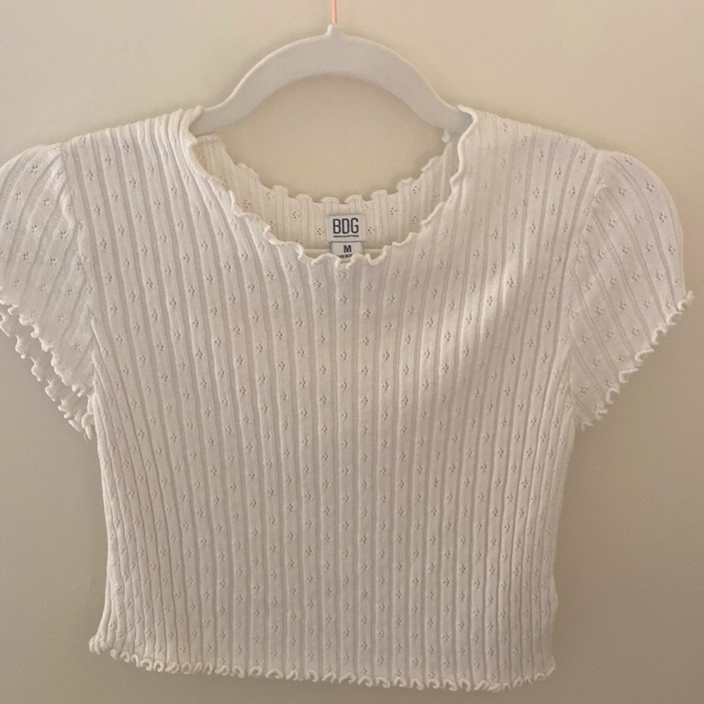 White cropped t-shirt from BDG size M